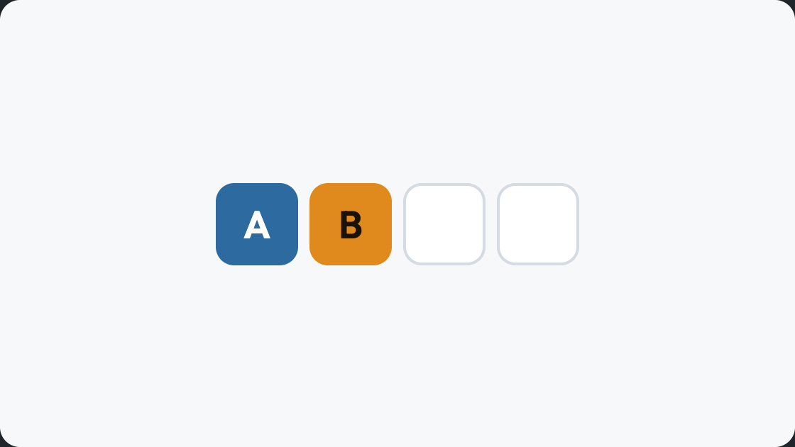 Word game guides: an open book with two tiles resting on it